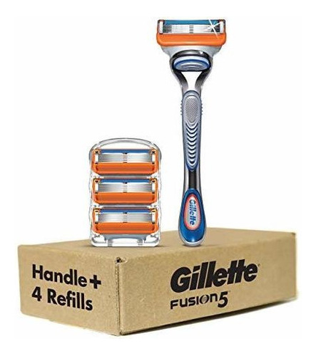 Mango De Navaja Gillette Fusion5, 4 Recambios Para Cuchillas