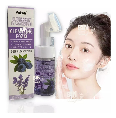 Espuma Limpiadora Facial Blueberry Lavender - Con Cepillo