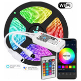 Cinta Led Rgb Wifi Módulo De Alexa Con Control Y  Adaptador