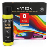 Arteza - Juego De Pintura Acrilica Para Verter, 8 Colores De