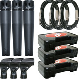 Sj Kit 03 Renius-7 Com Cabo Xlr-p10 4,5 Mt + 3 Pedestais