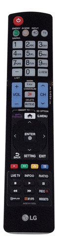 Controle Remoto LG Smart Tv Modelo 42sl90qd - Akb74115501 3d