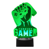 Forever Gamer Gamepad 3d Lámparas Led Rgb Luces De Noche Cum