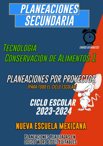 Planeación Conservación De Alimentos 1 Proyectos Secundaria