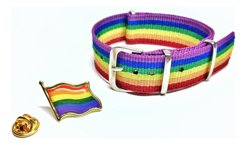 Pulsera + Pin Pride Arcoiris Lgbt