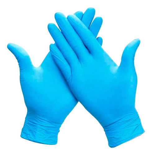 Guantes Nitrilo Azul Mediglove Caja X 100 Unidades Comida