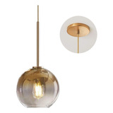 Kco Lighting - Lmpara Colgante Moderna De Cristal Dorado Par