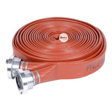 Manguera Incendio Roja 25 Mts Pvc, 2 PuLG, Con Acoples