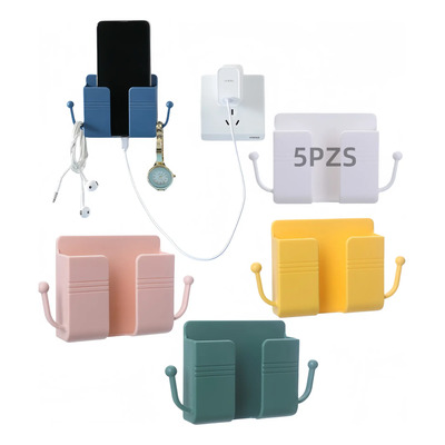 5pzs Soporte Adhesivo Pared Celular Control Remoto Cargador | Meses sin interés