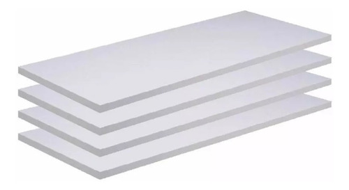 Kit 02 Prateleiras Nicho Mdf 60x25 Branco 15mm Sala Quartos.