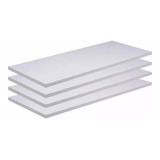 Kit 02 Prateleiras Nicho Mdf 60x25 Branco 15mm Sala Quartos.