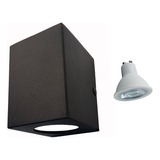 Aplique Pared Exterior Unidireccional  X1  + Dicroica Led