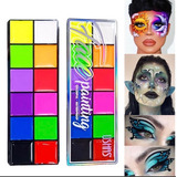 Paleta 12 Tonos Face Painting Pintura Facial Corporal Ushas