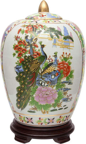 Jarrón De Porcelana Satsuma Birds  Flowers De 11 Pulga...