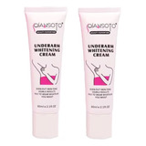 2 Piezas Crema Aclaradora Blanqueadora Para Axilas De 60ml