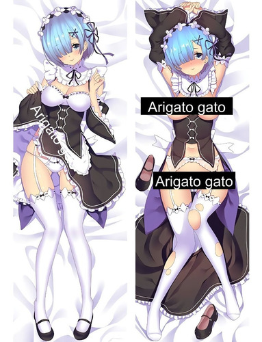 Almohada Rem Hentai / Re:zero 70x25 Cm Con Relleno