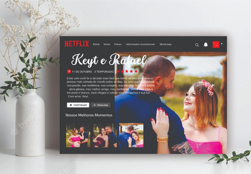 Quadro Decorativo Netflix Dia Dos Namorados Presente Casal