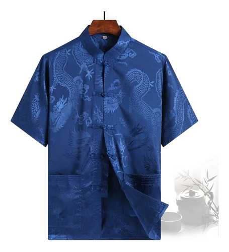 Camisetas Masculinas Tradicionais De Kungfu De Ano Novo