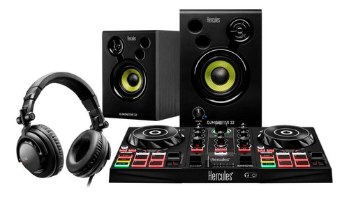 Kit Controladora Dj Hercules + Fone Dj Learning + Monitor