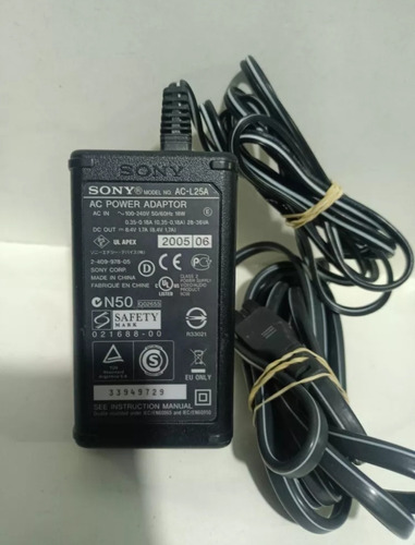 Cargador Para Sony Handycam Ac-l25a Original, Usado