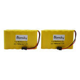 Blomiky Paquete De 2 Baterias Recargables Ni-cd De 7.2 V 700