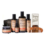 Kit De Barba Premium Completo Necessaire Em Courino Viking