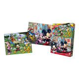 2 Puzzles Rompecabezas Disney Mickey Tapimovil Mundo Manias