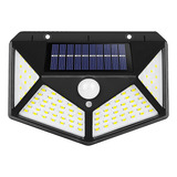 Lámpara Solar 100 Led Exterior Sensor Movimiento Seguridad