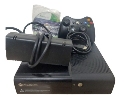 Xbox 360 Super Slim Perfeito Com Jogos, Controle E Cabos