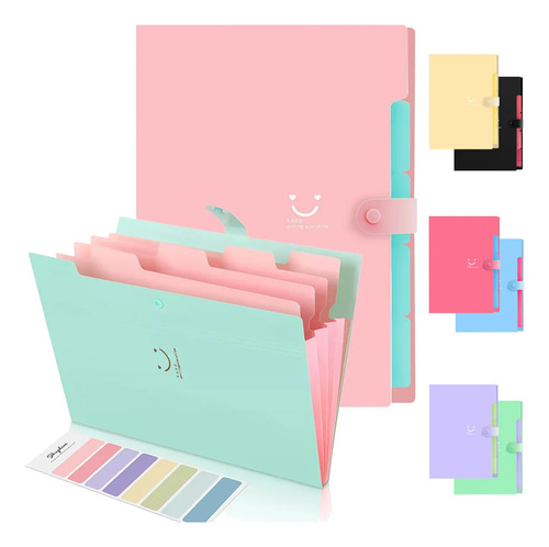 2 Carpeta Organizador De Archivos Expandible De 5 Bolsillo
