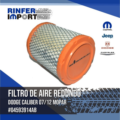 Filtro De Aire Dodge Caliber 07/12 Redondo 04593914ab Foto 2