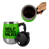 Taza Autoagitadora Para Café Térmica Mezcla Automática 450ml Color Verde