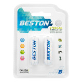 Batería Aa Blister Beston Recargable 2700 Mah 1.2 V X 2 Unid