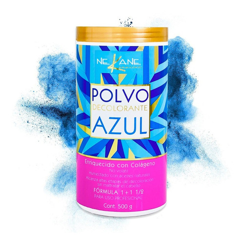 Nekane Polvo Decolorante Azul Colageno Profesional 500 Gr