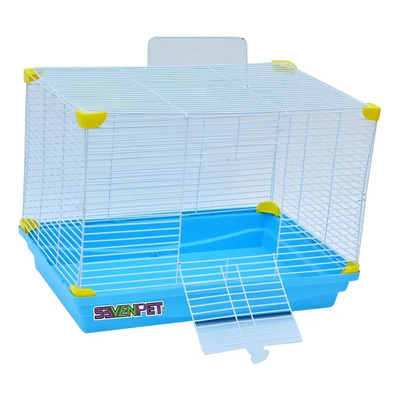 Jaula Casa Hámster Hurón Cuyo Conejo 47x30x33cm 11309 Color Azul | Envío gratis