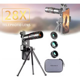 Telescopio Lente Para Celular Kit 28x Zoom Con Tripie 4 En 1