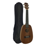 Ukulele Abacaxi Concert Sapele Natural Malibu 23 C/ Capa