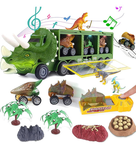Camión Dinosaurios Juguetes Con Luces
