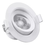 Spot Panel Led Para Embutir Aro Móvil 7w 220v Luz Fria Color Blanco