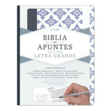 Biblia De Apuntes Nvi Blanco Y Azul Simil Piel 