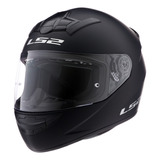 Casco Integral Moto Ls2 352 Rookie Solid Negro + Alerón