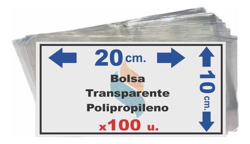 Bolsa Polipropileno Transparente 10x20 Cristal Celofan X 100