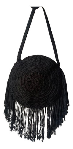 Crochet Bolso Artesanal Grande 100%hecho A Mano Hilo Algodon