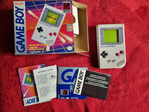 Game Boy Classic Completo Caja Y Manuales Totalmente Origina