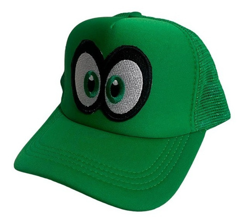 Gorras Parche Bordada Luigui Mario Bros Odyssey Ojos