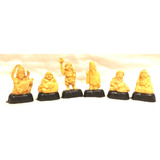 6 Tallas Miniaturas Orientales Antiguas 4cm Confusio Buda 