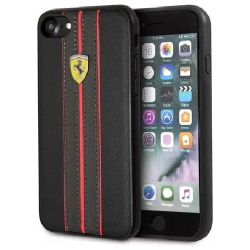 Carcasa Ferrari P/iPhone 7/8 Cuero Pu Fesurflbki8bkr