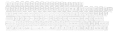 (1 Conjunto) 108 Key Abs Blank Keycap - Cor Transparente