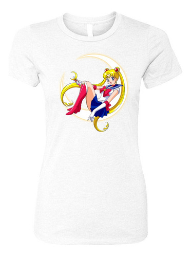 Camiseta Sailor Moon Serena Femenina Serie White Dama