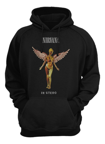 Sudadera Nirvana, Unisex Capucha Y Cangurera 08